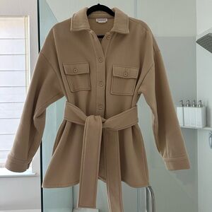 Lovers and Friends Belted Utility Fleece Jacket